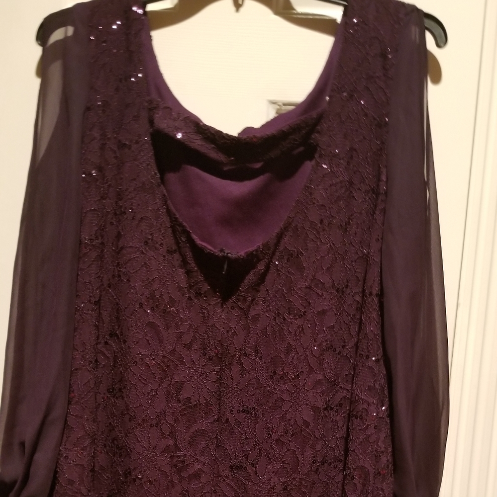 Purple sequined formal dress